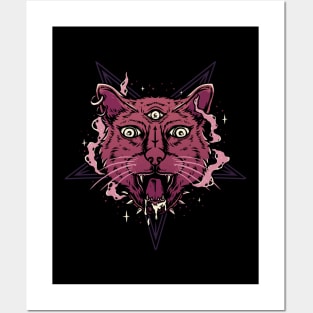 Satan Cat Posters and Art